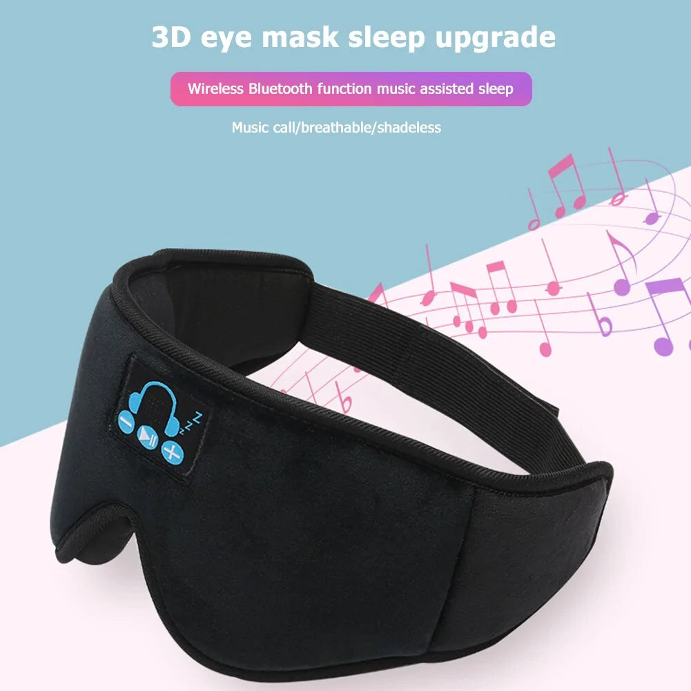 Wireless Stereo Earphone Sleeping Eye Mask Headband