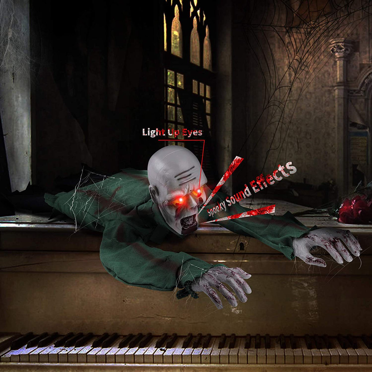 Halloween Haunted House Decorations with Sound and Light