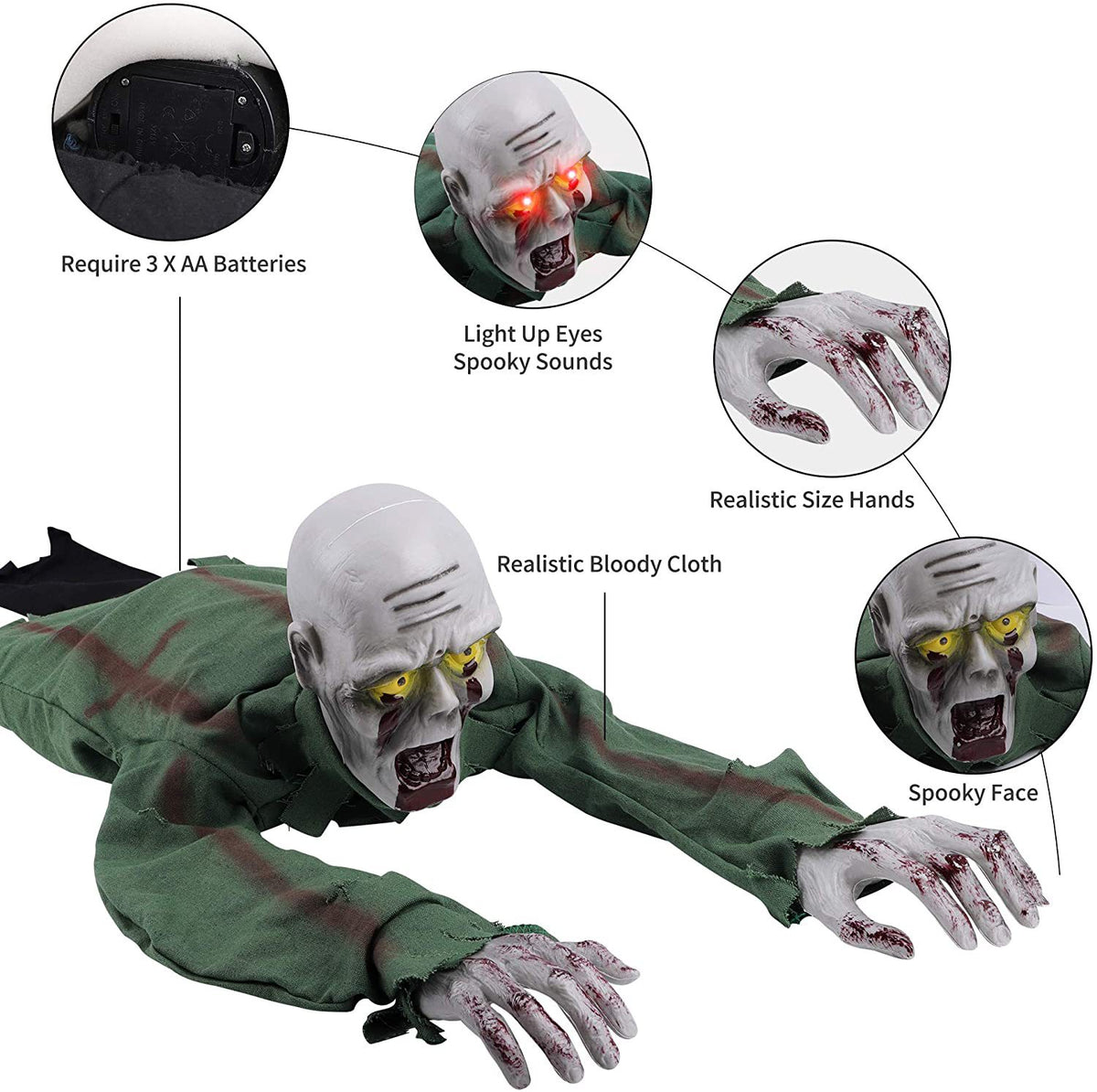 Halloween Haunted House Decorations with Sound and Light