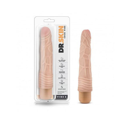 9 Inch Dr Skin Cock Vibe 2 Vibrating Cock Beige