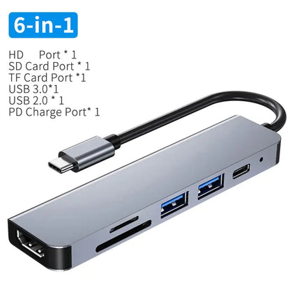 USB C Laptop Docking Station HUB To HDMI-compatible USB 3.0 Hub Adapter Type C HUB for MacBook Pro Lenovo ThinkPad HP Dell XPS