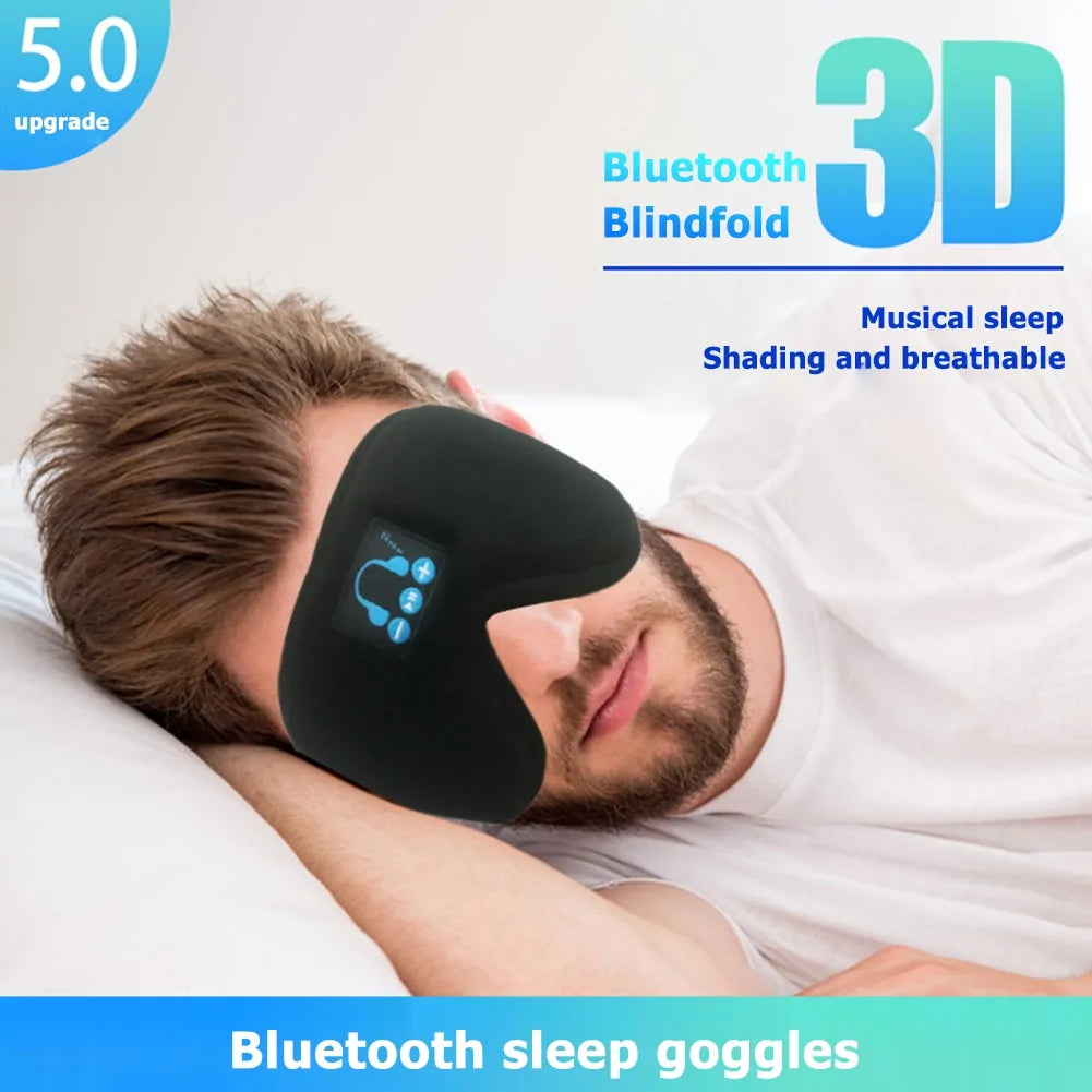 Wireless Stereo Earphone Sleeping Eye Mask Headband