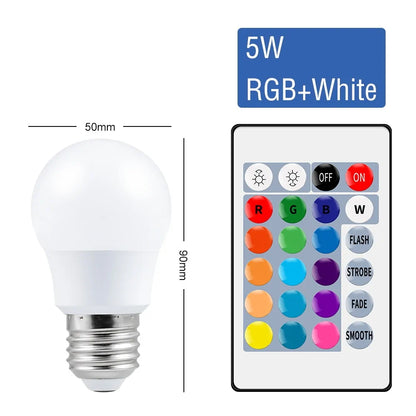 E27 Smart RGBW LED Lamp - Dimmable Color-Changing Bulb