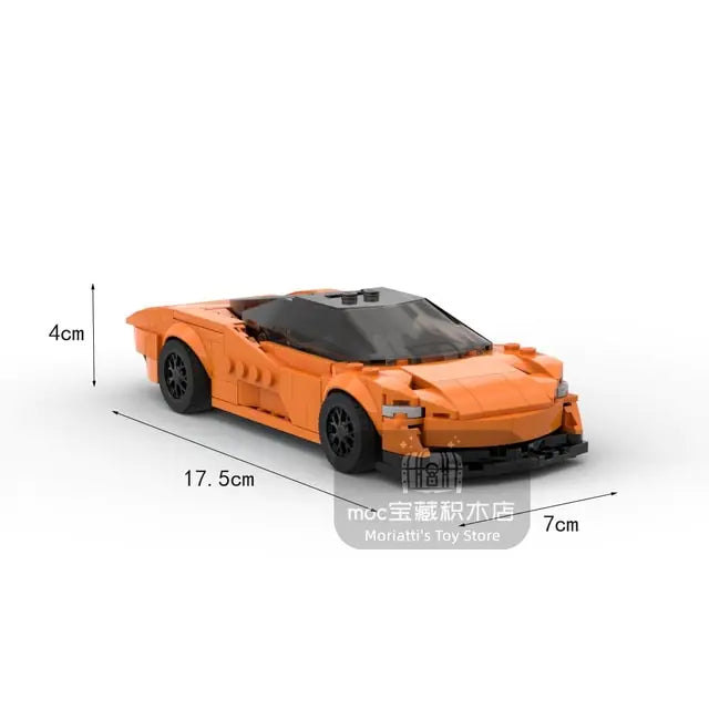 MOC McLaren Speedtail racing sports car Vehicle Speed Champion Racer Building Blocks Brick Creative Garage Toys for Boys