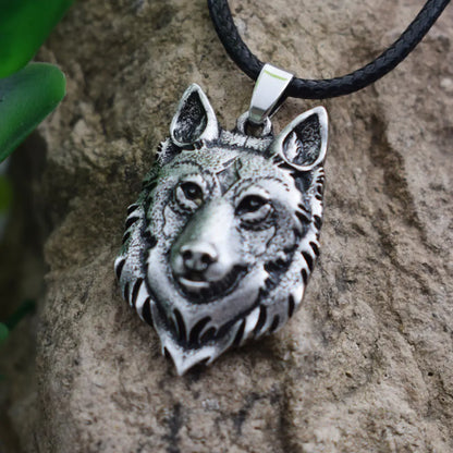 Wolf Head Necklace Pendant