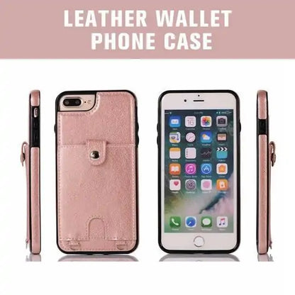 Cross Body Leather Wallet Phone Case