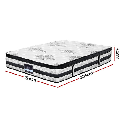 Giselle Bedding Algarve Euro Top Pocket Spring Mattress 34cm Thick –