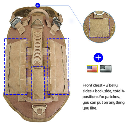 Military Tactical Dog Harness Service Dog Training