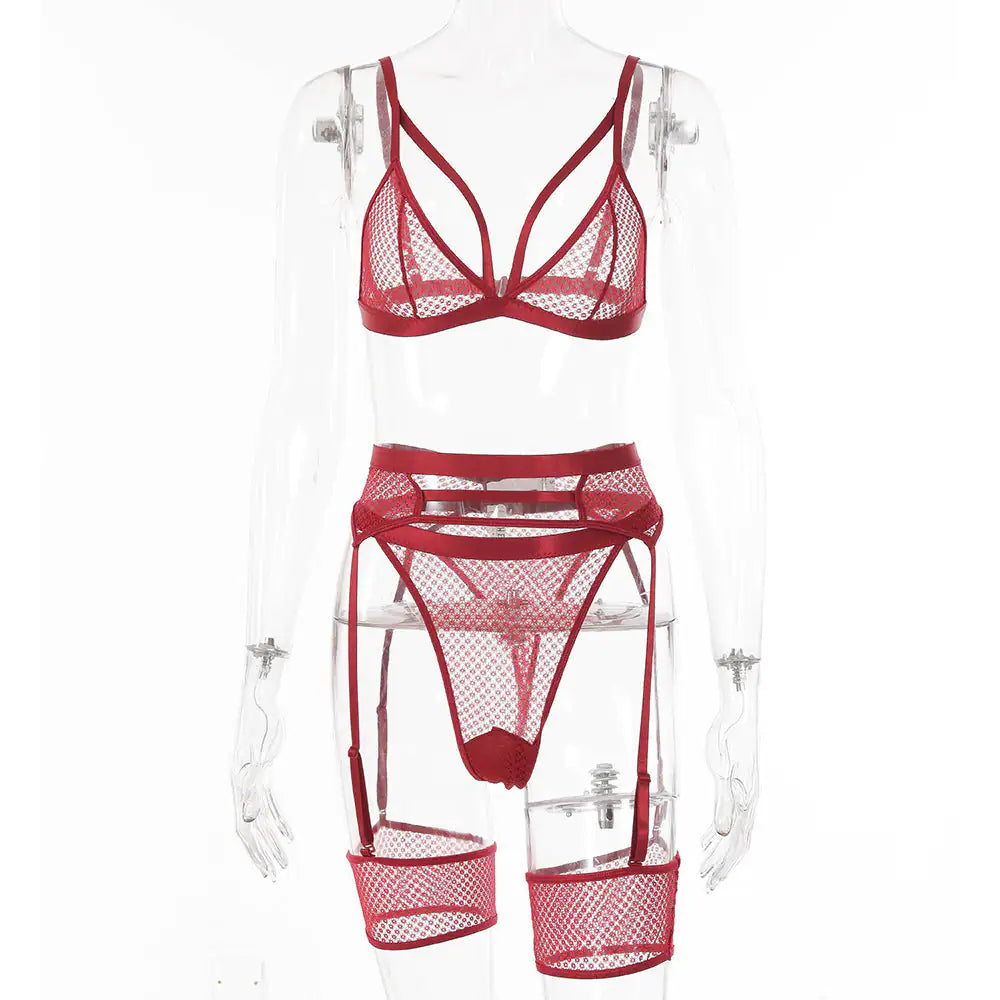 Sexy Five-Piece Set with Garter Holder