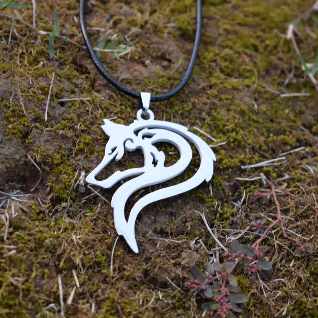 Wolf Head Necklace Pendant