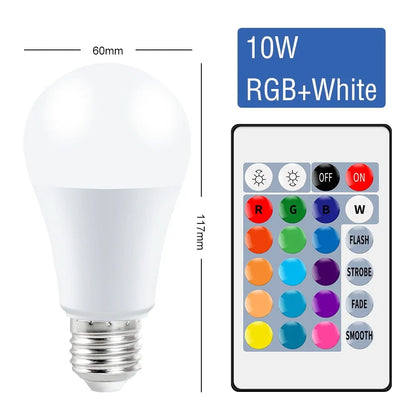 E27 Smart RGBW LED Lamp - Dimmable Color-Changing Bulb