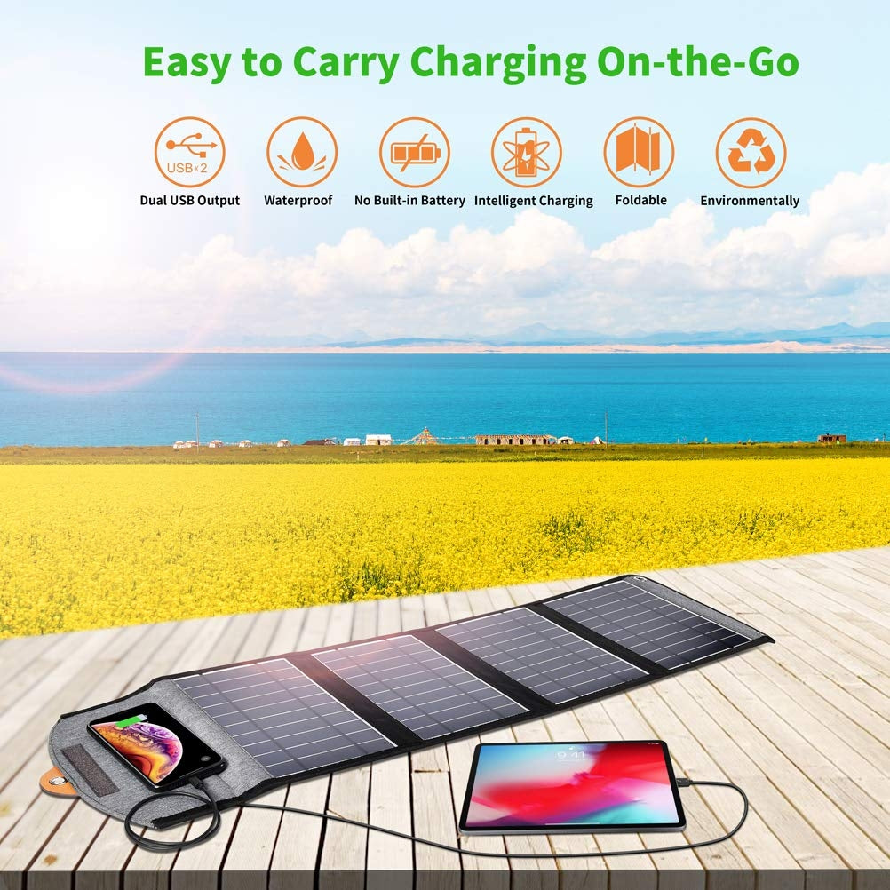 CHOETECH SC005 22W Portable Waterproof Foldable Solar Panel Charger