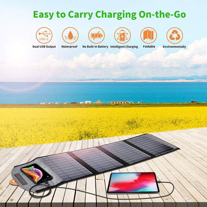 CHOETECH SC005 22W Portable Waterproof Foldable Solar Panel Charger