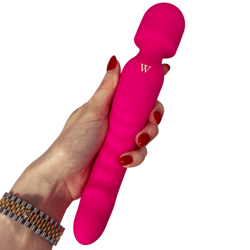 Venus - Dual-Head Wand Vibrator/ Soft, Warming Dildo