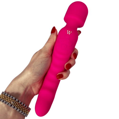 Venus - Dual-Head Wand Vibrator/ Soft, Warming Dildo