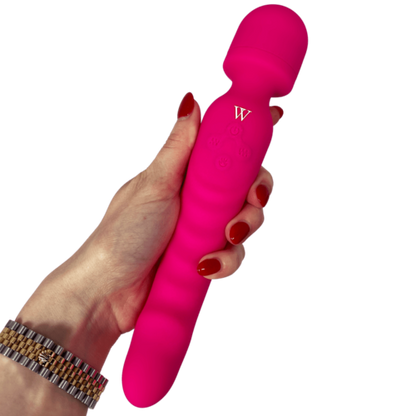 Venus - Dual-Head Wand Vibrator/ Soft, Warming Dildo