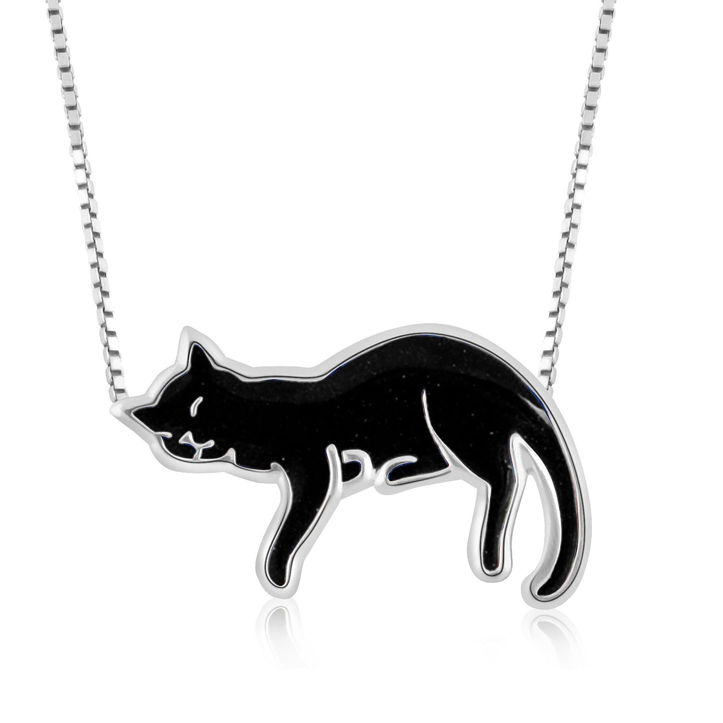 Silver Cat Necklace