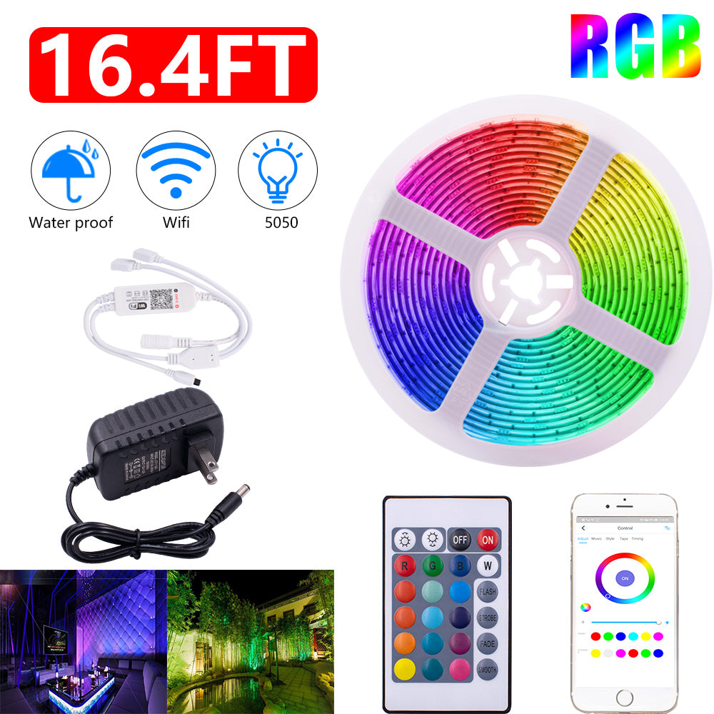 5050 RGB Wifi Remote Control 10M 24 Keys 300 Lights LED Strip