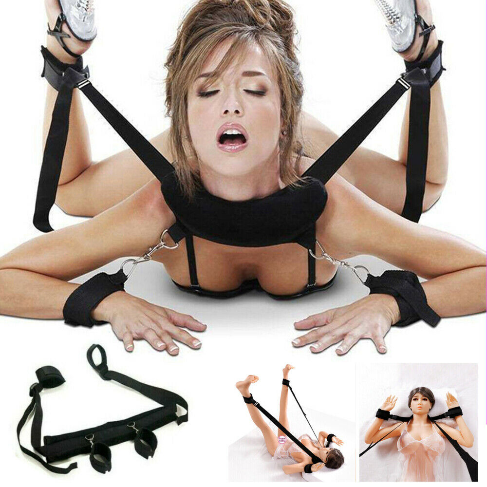 BDSM Fetish Wrist Ankle Straps Under Bed Bondage Restraint System