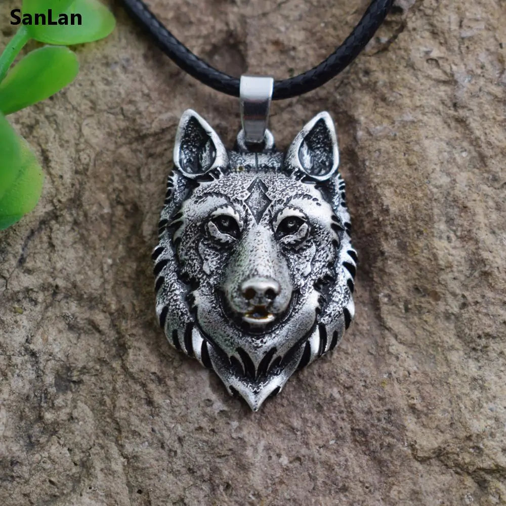 Wolf Head Necklace Pendant