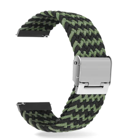 Black Green Braided Watch Band