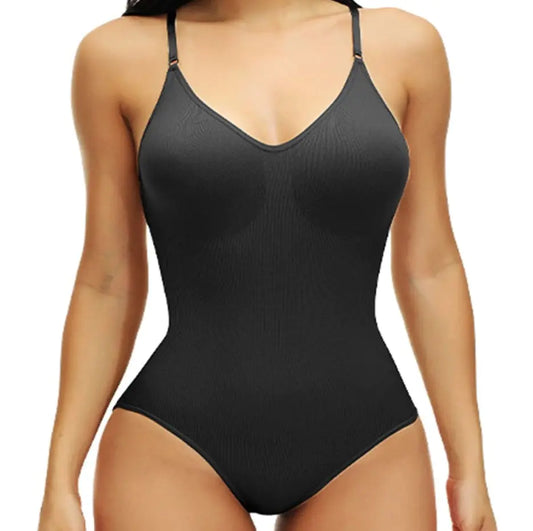 V Neck Spaghetti Strap Bodysuits