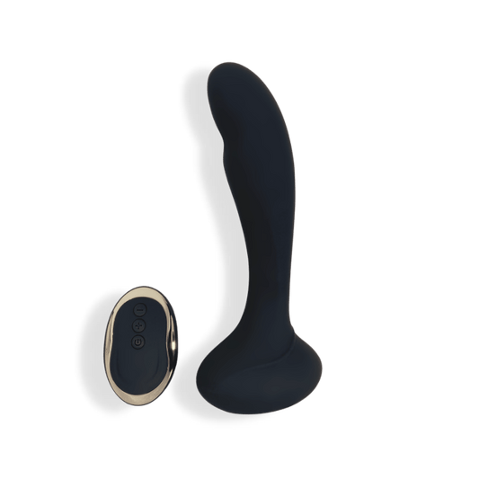 Gaea - Vibrating Black Dildo