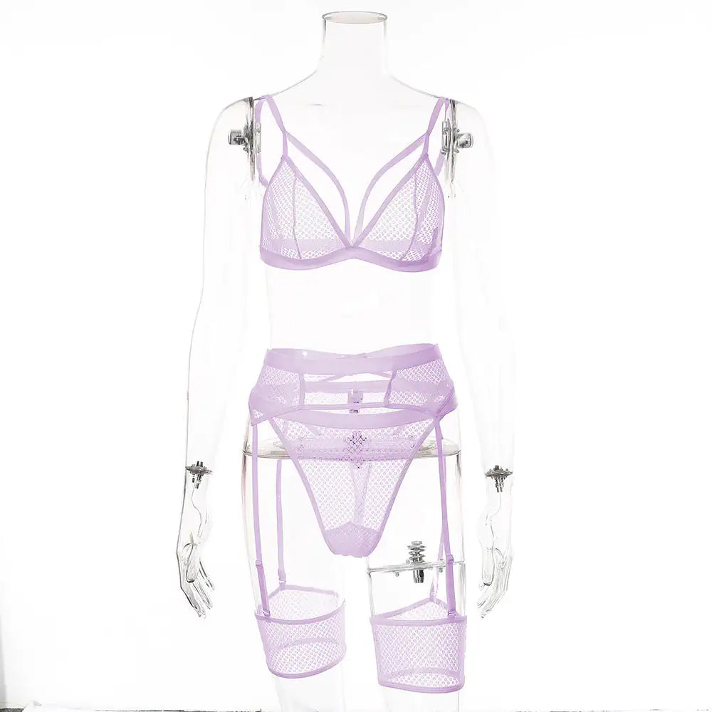 Sexy Five-Piece Set with Garter Holder