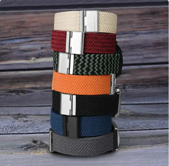 Orange  Braided Nylon Watch Band