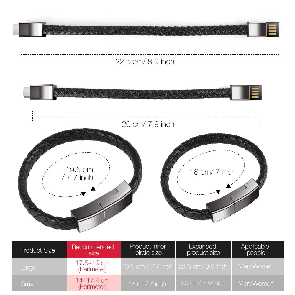 Bracelet USB Charging Cable Cord