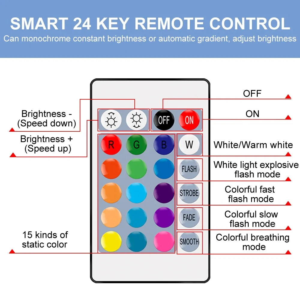 E27 Smart RGBW LED Lamp - Dimmable Color-Changing Bulb