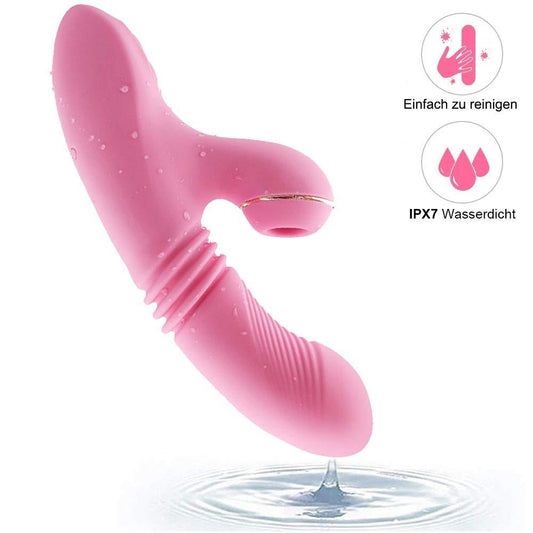 Clitoral Sucking G Spot Dildo Vibrator with 10 Powerful Modes Clit