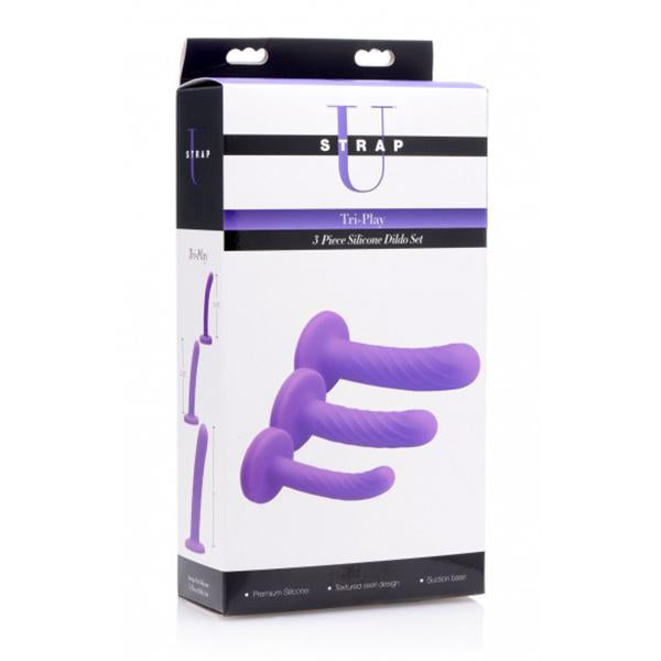 Tri Play 3 Piece Silicone Dildo Set