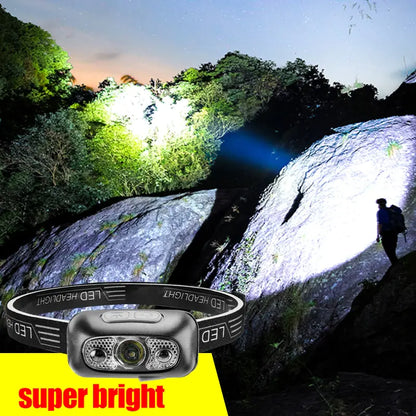 Mini Rechargeable Powerful Sensor Headlamp