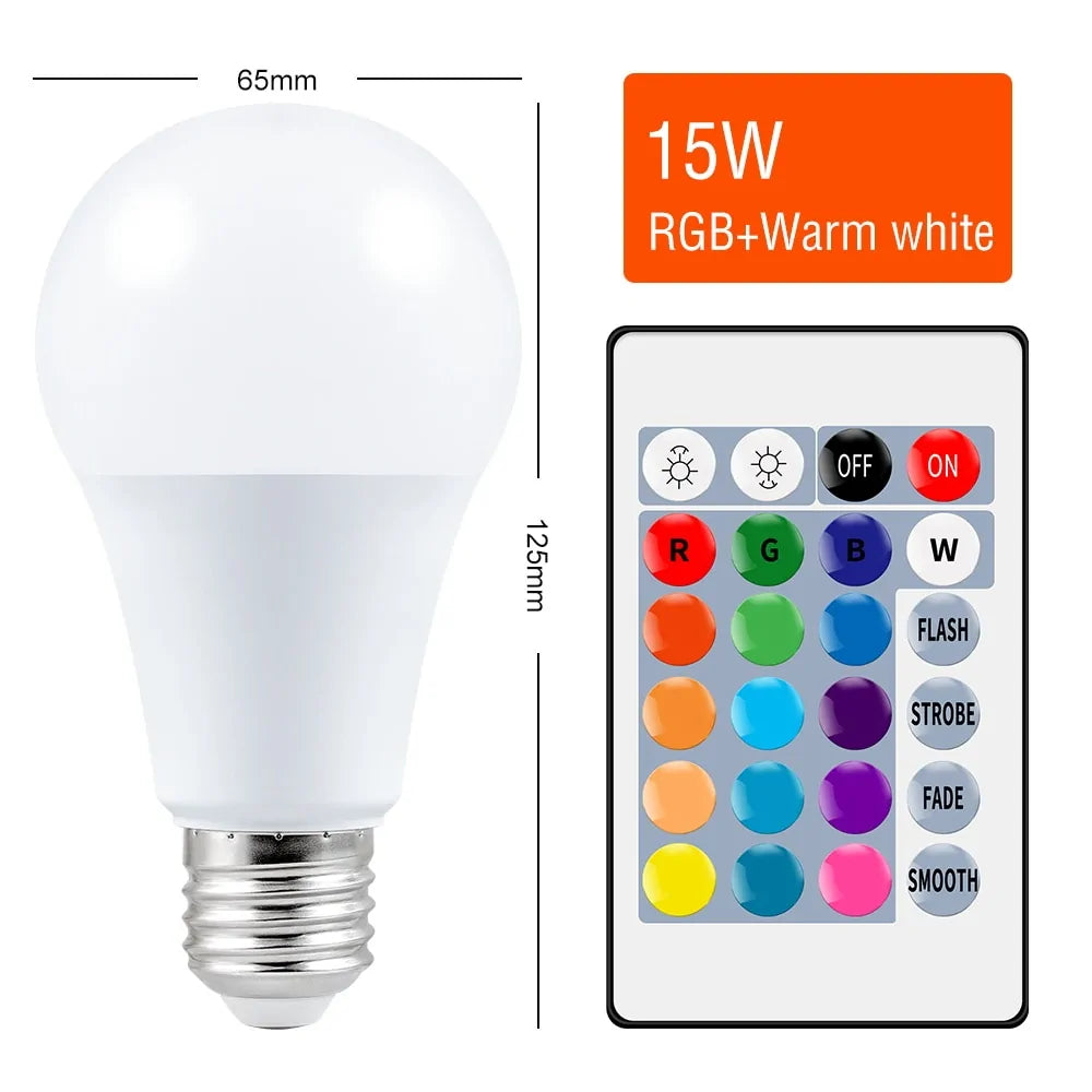 E27 Smart RGBW LED Lamp - Dimmable Color-Changing Bulb