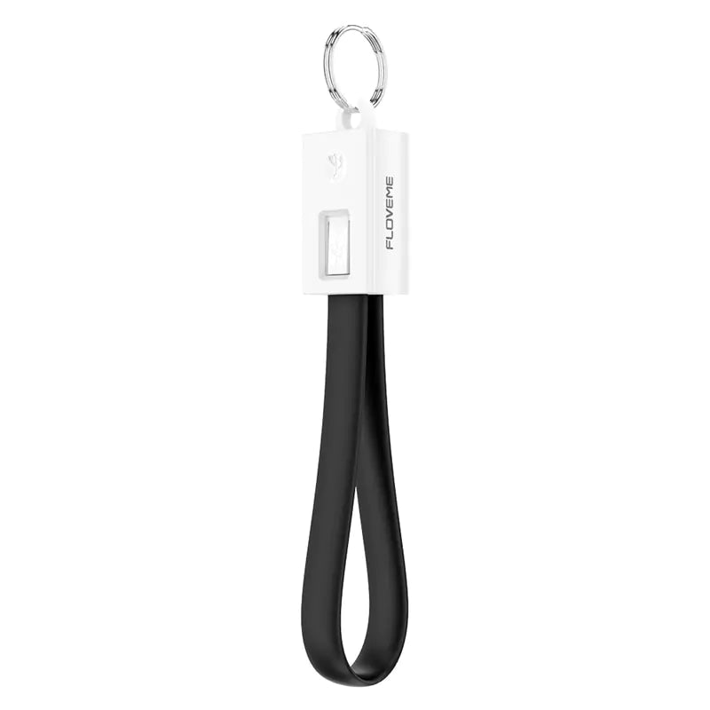 Mini KeyChain USB Cable: Lightning, Micro USB, Type C (iPhone, Samsung)