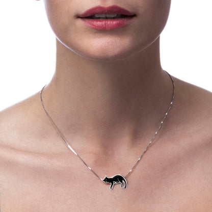 Silver Cat Necklace