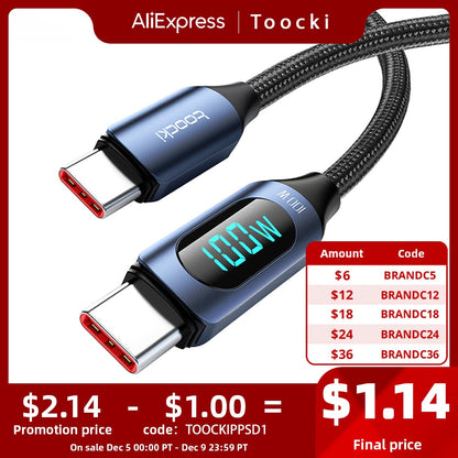 100W PD Fast Charging Cable